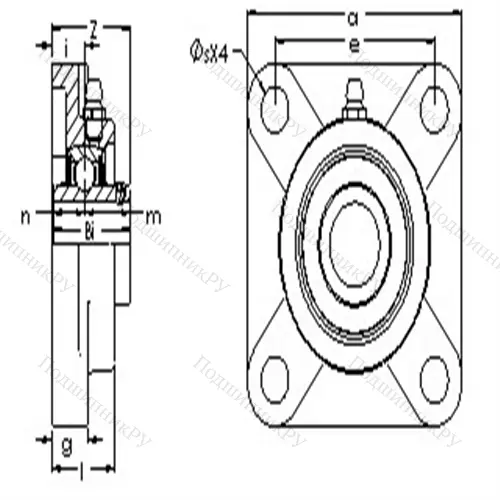 Подшипниковый узел, дюймовая серия UCF 211-35E от производителя  AST