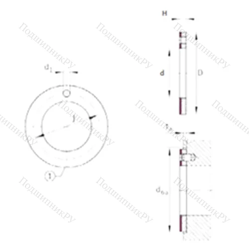 Подшипник скольжения EGW 28-E 40 от производителя  INA