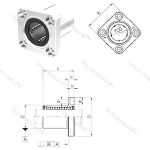 Подшипник шариковый линейный LMK 6 от производителя  Samick