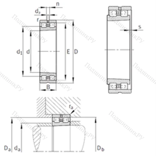 Подшипник роликовый радиальный NN 3015-AS-K-M-SP от производителя  INA