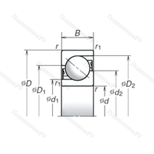 Подшипник шариковый упорно-радиальный 120TAC 03CMC от производителя  NSK Подшипник шариковый упорно-радиальный 120TAC 03CMC от производителя  NSK