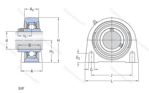 Подшипниковый узел SYF 25 TF в Новосибирске