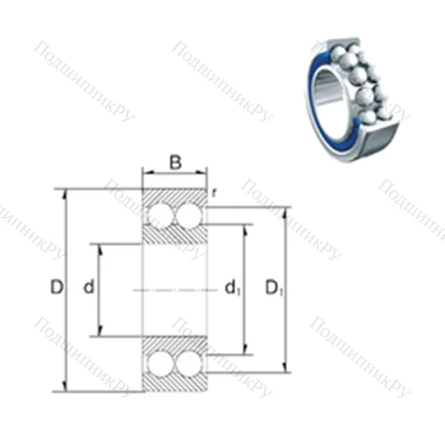 Подшипник шариковый радиально-упорный 3802-2Z от производителя  ZEN