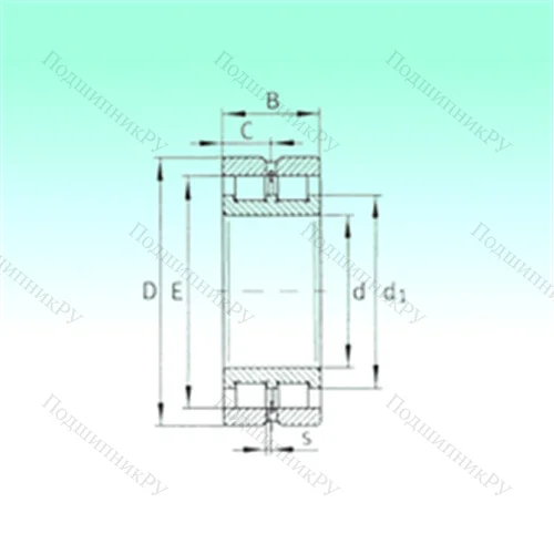 Подшипник роликовый радиальный SL 024972 от производителя  NBS