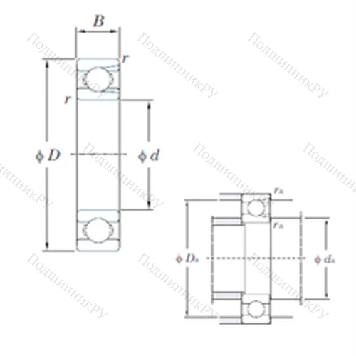 Подшипник шариковый радиальный M 6217