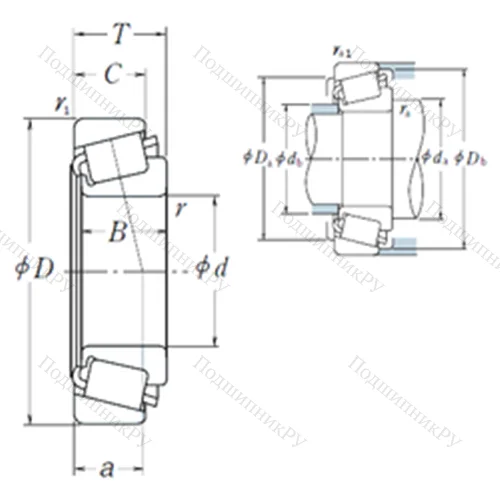 Подшипник роликовый радиально-упорный 59200/59429