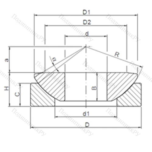 Подшипник скольжения сферический GW 012 от производителя  CX