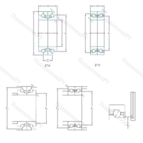 Подшипник шариковый радиально-упорный спаренный BTW 75 CTN 9/SP от производителя  SKF