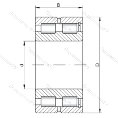 Подшипник роликовый радиальный NNCF 5022 V от производителя  CX Подшипник роликовый радиальный NNCF 5022 V от производителя  CX
