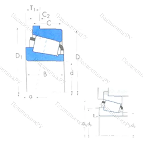 Подшипник роликовый радиально-упорный 29688/29620B от производителя  TIMKEN