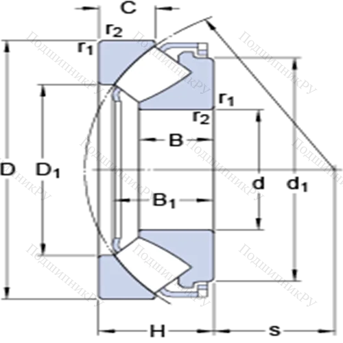 Упорные сферические роликоподшипники 29340 E