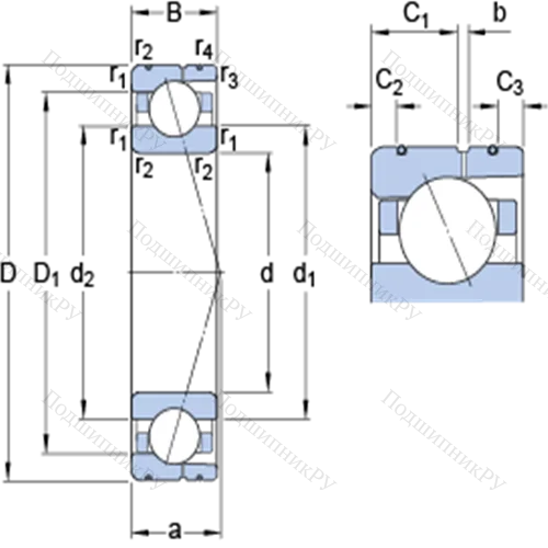 Прецизионные радиально-упорные шарикоподшипники 7036 CD/HCP 4AL от производителя  SKF Прецизионные радиально-упорные шарикоподшипники 7036 CD/HCP 4AL от производителя  SKF