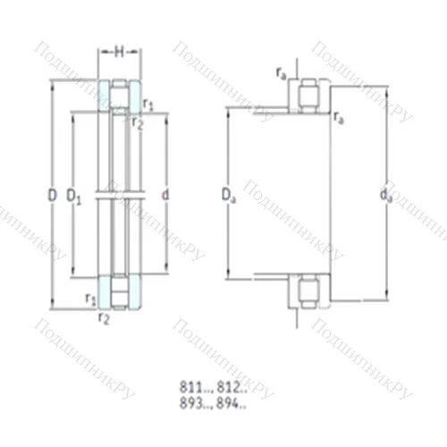 Подшипник роликовый упорный 81230M от производителя  SKF