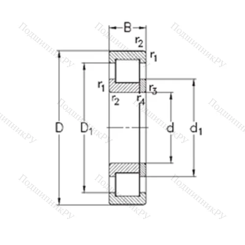 Подшипник роликовый радиальный NUP 2322-E-M 6 от производителя  NKE