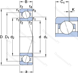Подшипник 71906 CE/P 4AH