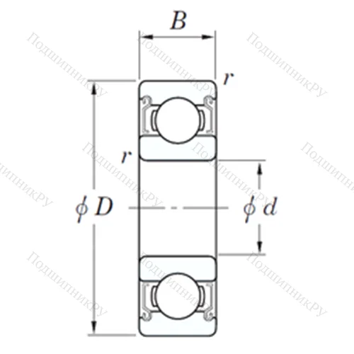 Подшипник шариковый радиальный SE 6201 ZZSTMG 3
