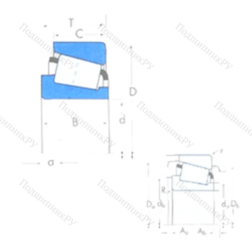 Подшипник роликовый радиально-упорный L 44649/L 44610 от производителя  TIMKEN