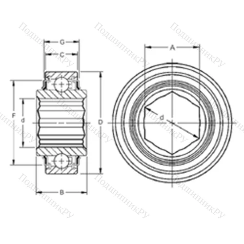 Подшипник шариковый радиальный 207KRR 17