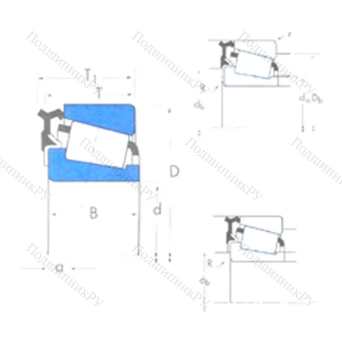 Подшипник роликовый радиально-упорный LM 67048/LM 67010-LM 67000LA от производителя  TIMKEN Подшипник роликовый радиально-упорный LM 67048/LM 67010-LM 67000LA от производителя  TIMKEN