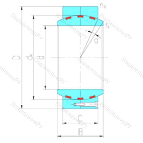 Подшипник скольжения сферический GEH 530HF/Q от производителя  LS