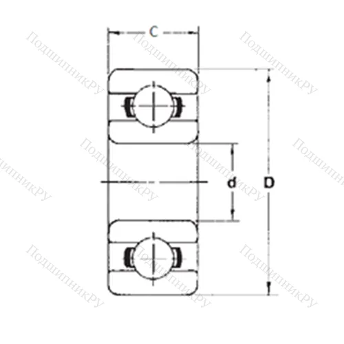 Подшипник шариковый радиальный 77R 22 от производителя  FBJ