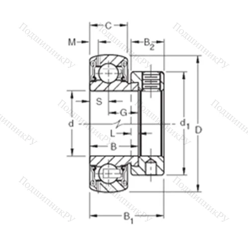 Подшипник шариковый радиальный GRA 101RRB от производителя  TIMKEN