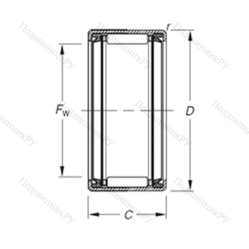 Подшипник игольчатый радиальный HK 3024.2RS