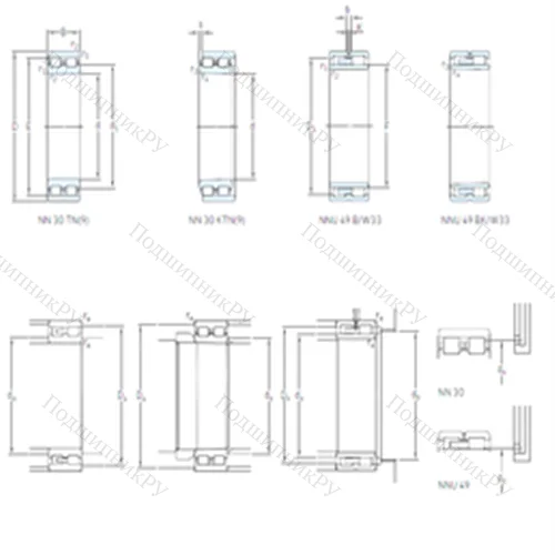 Подшипник роликовый радиальный NNU 4928 B/SPW 33 от производителя  SKF