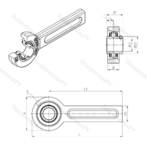 Подшипниковый узел шариковый радиальный UCSP 205 от производителя  SNR