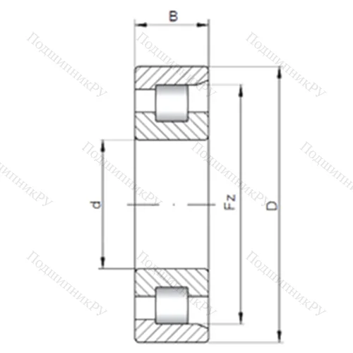 Подшипник роликовый радиальный NF 321 E