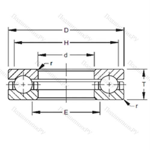 Подшипник шариковый упорный 60TVB 252 от производителя  TIMKEN