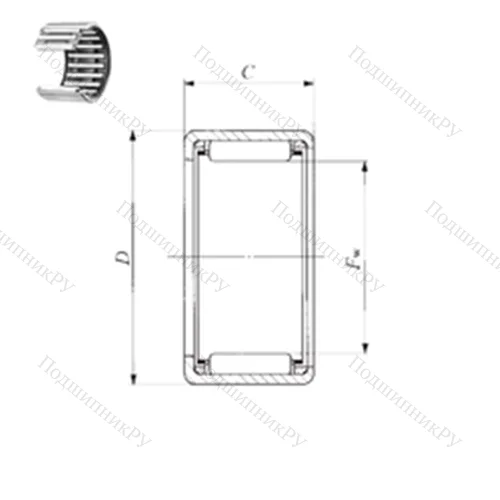 Подшипник игольчатый радиальный TLA 283525