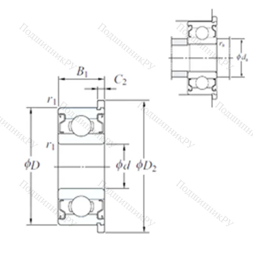 Подшипник шариковый радиальный WFN 683 ZZ