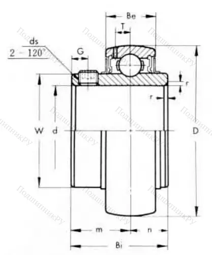 Корпусный подшипник UC 206-18 ASAHI в Новосибирске