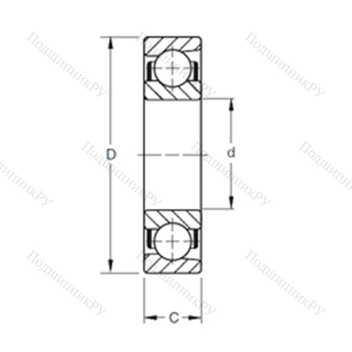 Подшипник шариковый радиальный 126WI