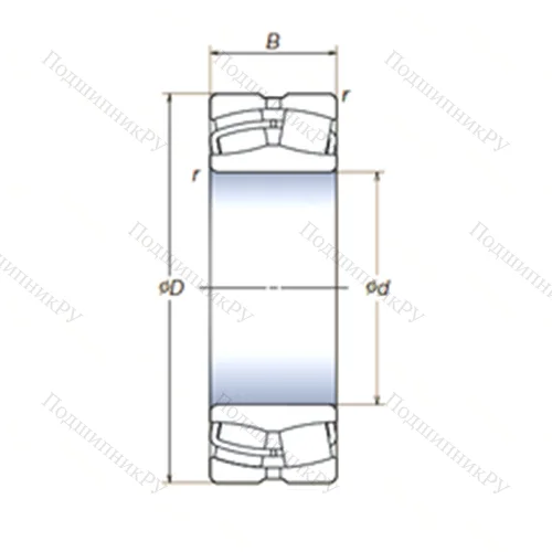 Подшипник роликовый радиальный самоцентрирующийся 24122SWRCg2E 4
