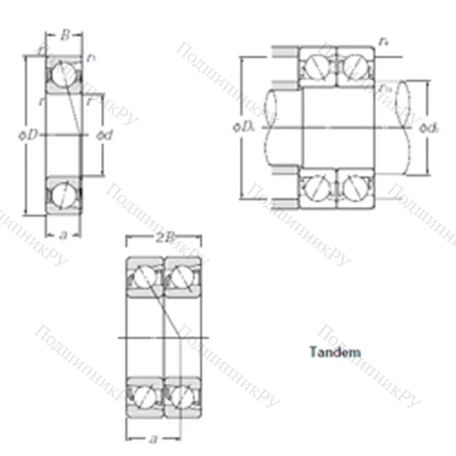 Подшипник шариковый радиально-упорный 7317CDT от производителя  CYSD