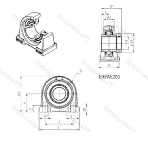 Подшипниковый узел шариковый радиальный EXPAE 205 от производителя  SNR