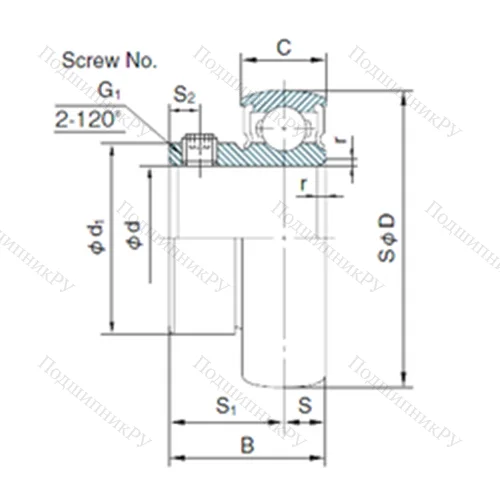 Подшипник шариковый радиальный B 2