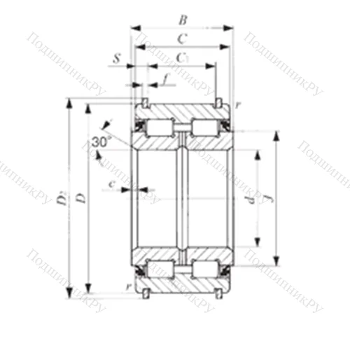 Подшипник роликовый радиальный NAS 5064UU от производителя  IKO