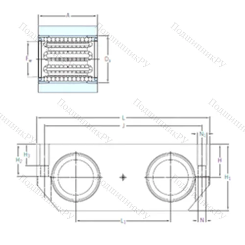 Подшипник шариковый линейный LTDR 12-2LS от производителя  SKF