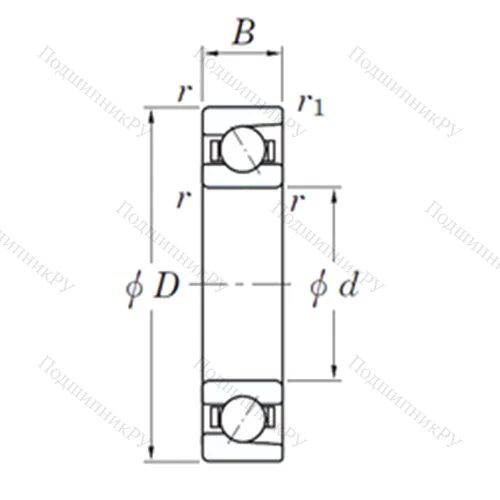 Подшипник шариковый радиально-упорный 3NC 7005 FT