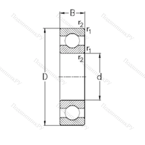 Подшипник шариковый радиальный 61896-M от производителя  NKE