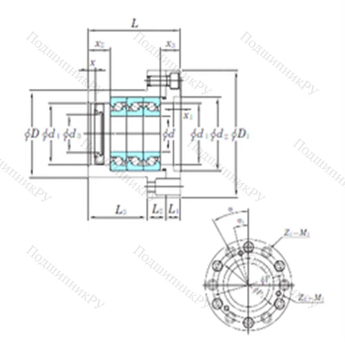 Подшипник шариковый упорно-радиальный BSU 2562BDF