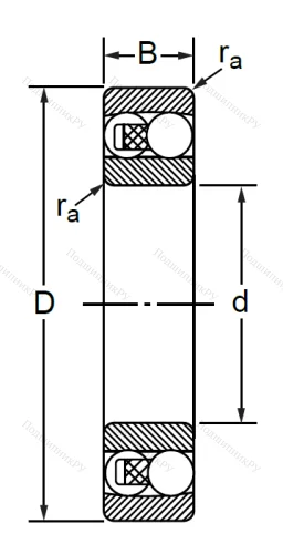 Двухрядный шариковый подшипник 1505 2RS E (2205 2RSTN) в Новосибирске