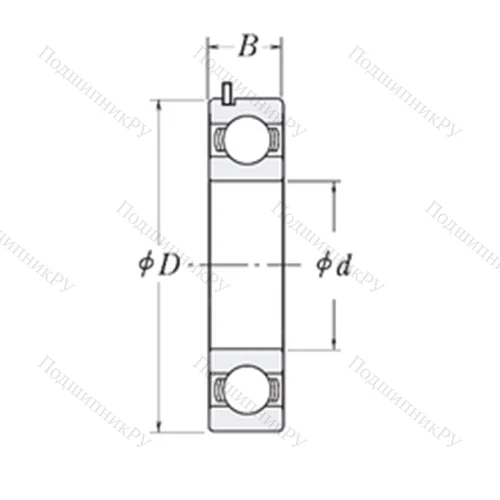 Подшипник шариковый радиальный 6206PC 4