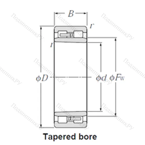 Подшипник роликовый радиальный NNU 4992K от производителя  NTN