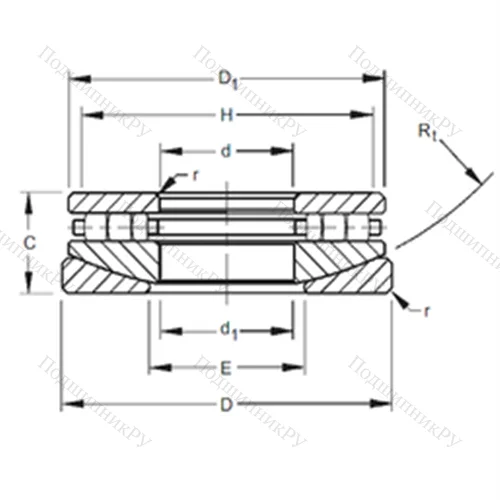 Подшипник роликовый упорный 60TPS 125 от производителя  TIMKEN