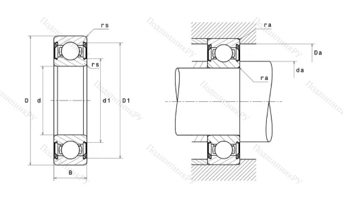 Низкотемпературный подшипник 6204 LTZZ от производителя  SNR