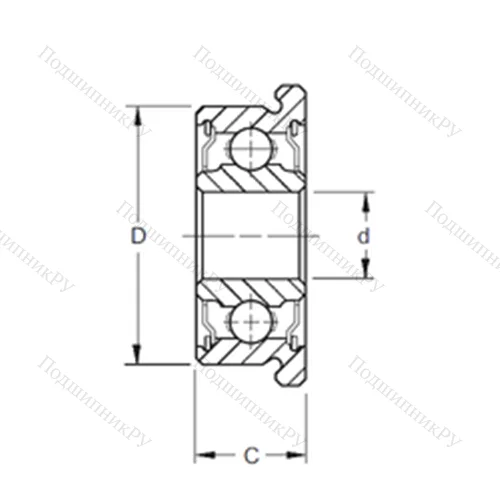 Подшипник шариковый радиальный F 689-2RS от производителя  ZEN